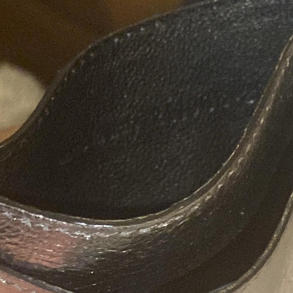 YSL Yves Saint Laurent Silver Metallic Leather Card Holder Wallet Vintage Rare - Picture 9 of 12